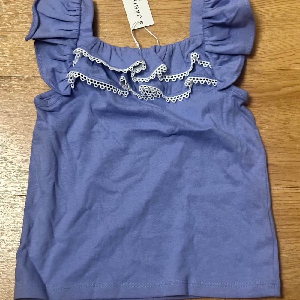 Lavender Kids Ruffle Top toddler size 4 janie and jack brand new